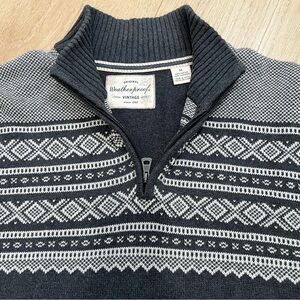 Original Weatherproof Vintage Men's Gray  fair isle Sweater size M